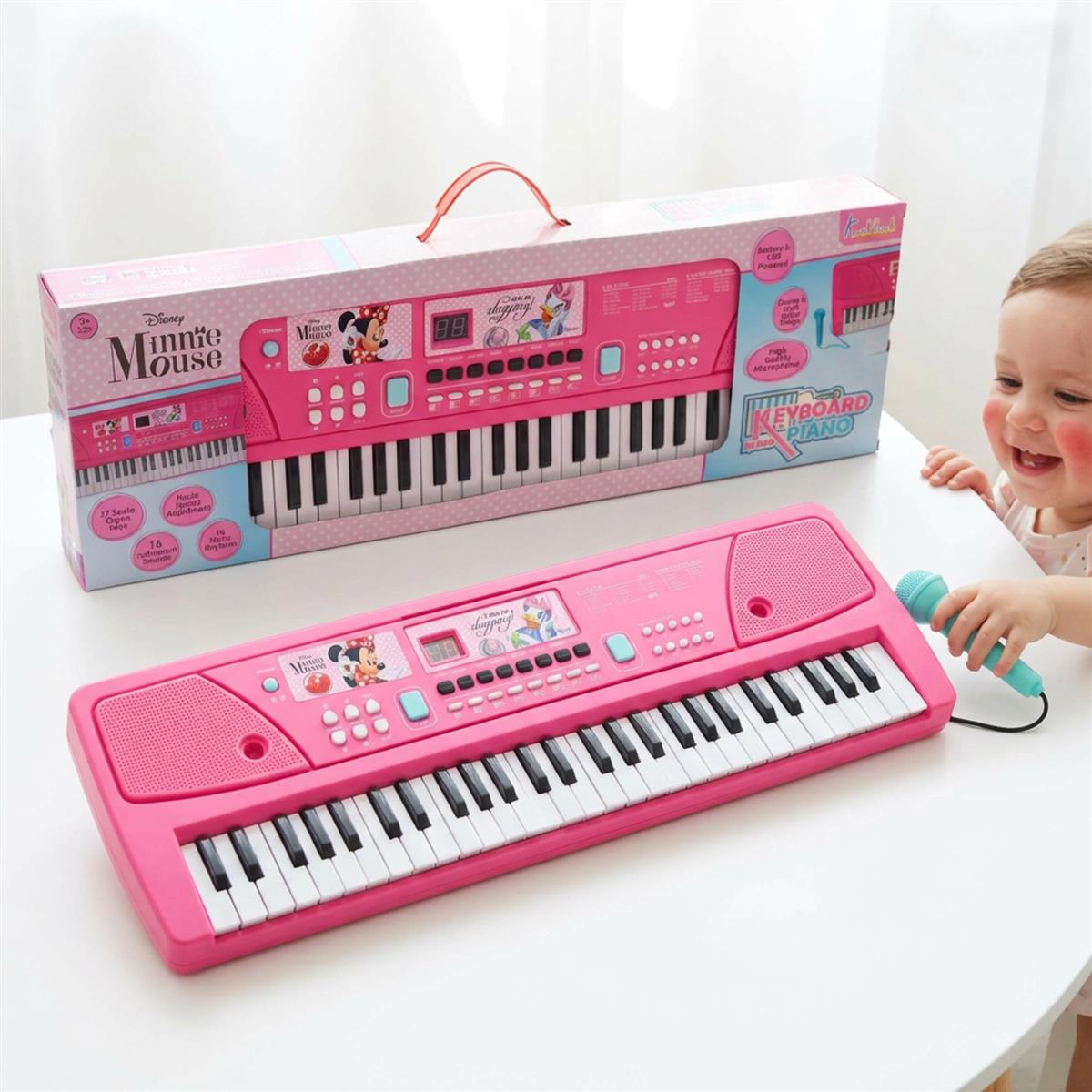 Kriiddaank Disney Princess Keyboard Piano for Kids - 37 Keys Pink