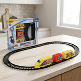 Kriiddaank Marvel Spiderman Train Set for Boys - 11 Piece Yellow