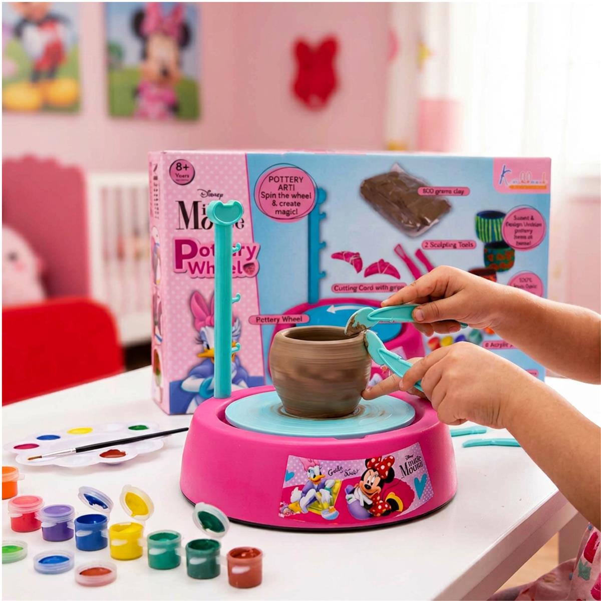 Kriiddaank Minnie Pottery Wheel Modeling Set for Kids