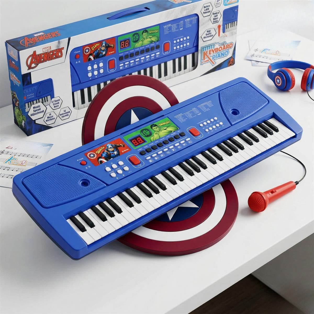 Kriiddaank Avengers Keyboard Piano for Kids - 61 Scale