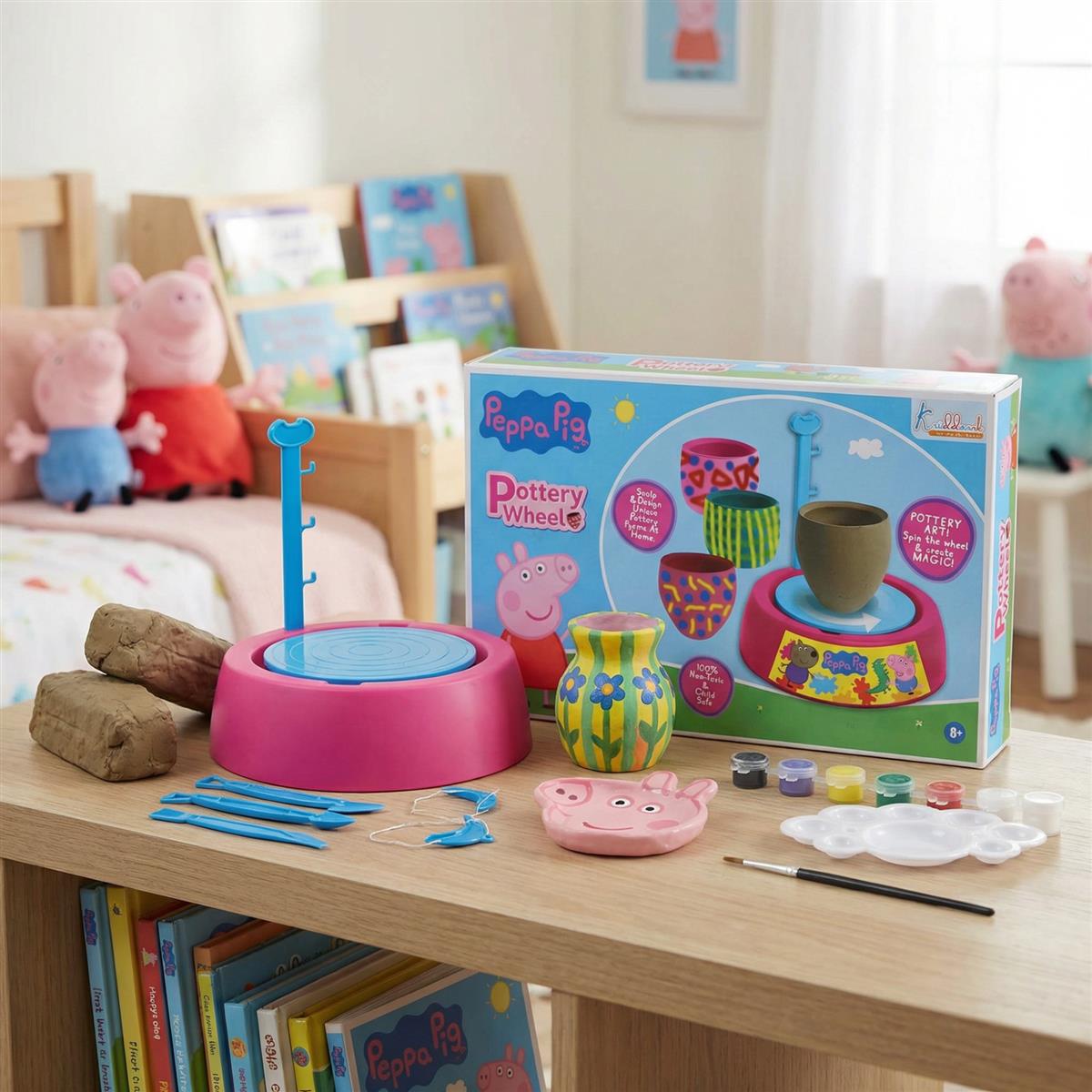 Kriiddaank Hasbro Peppa Pig Theme Pottery Wheel Kit
