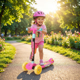 Kriiddaank Barbie Adventure 3-Wheel Kick Scooter for Kids (Ages 3-12), 5-Level