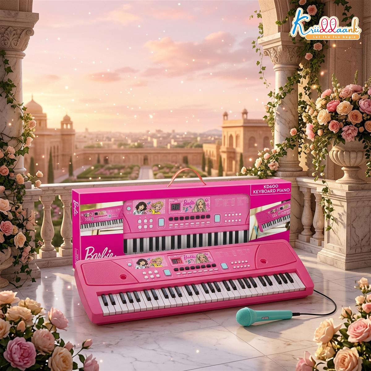 Kriiddaank Barbie Kids Keyboard Piano - 61 Key