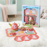 Kriiddaank Peppa Pig 14-Piece Portable Tin Tea Set for Kids