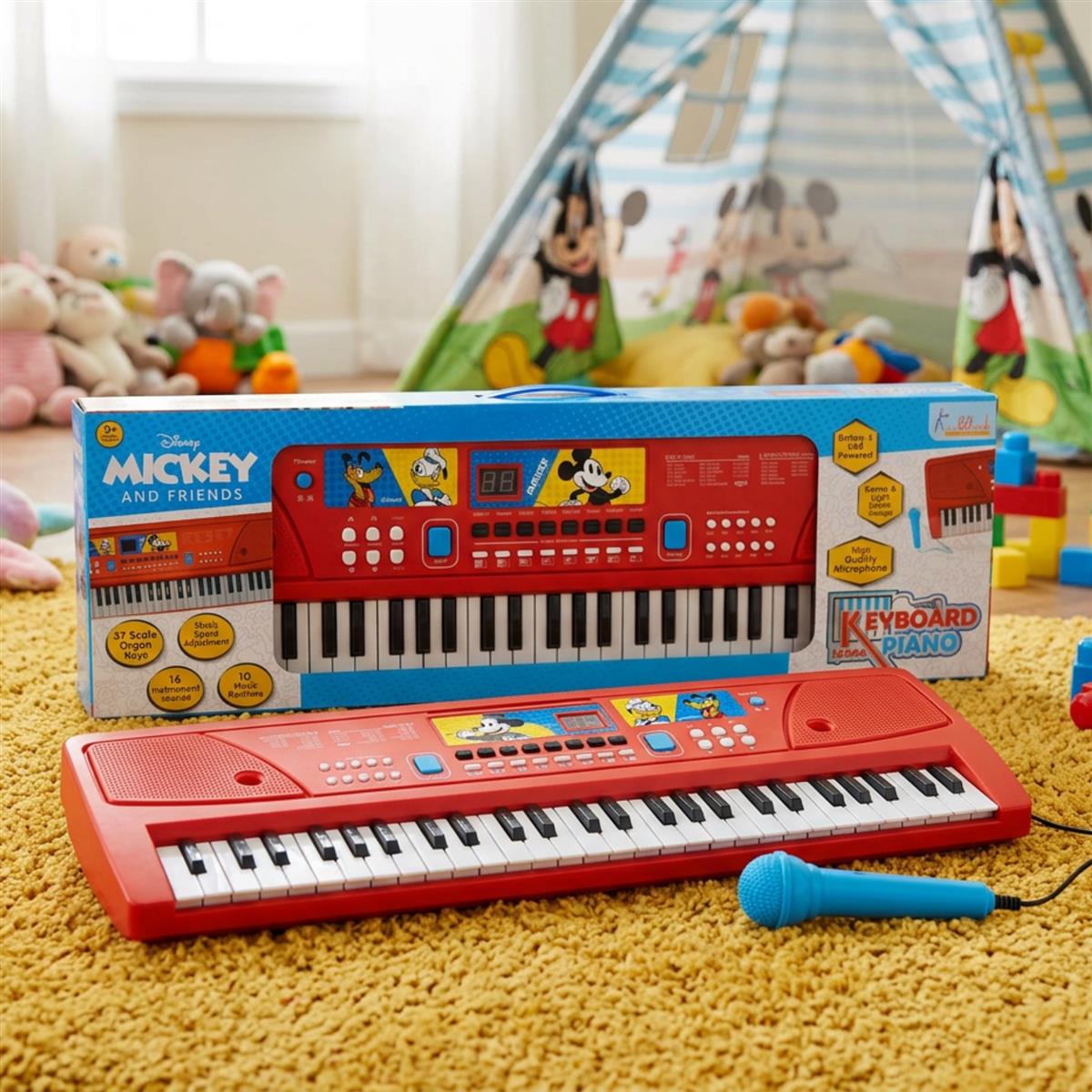 Kriiddaank Mickey Keyboard Piano for Kids - 60 Keys