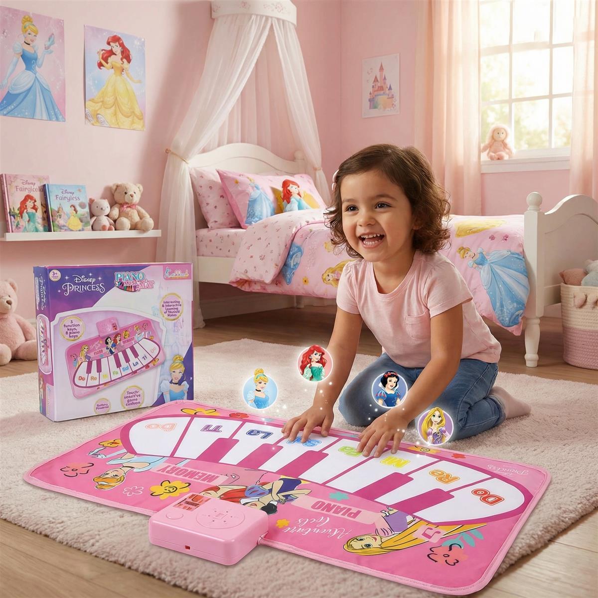 Kriiddaank Disney Princess Portable Piano Music Mat for Kids