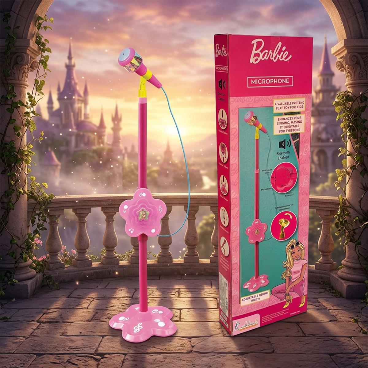 Kriiddaank Mattel Barbie Theme Microphone Pink