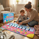 Kriiddaank Peppa Pig Piano Music Play Mat for Kids - 8 Keys & 3 Function Modes