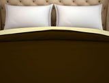 Spaces Solid Chocolate - 100% Cotton Double Duvet Cover - Hygro Dark Brown