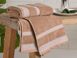 Spaces Chocolate - Dark Brown 2 Piece 100% Cotton Hand Towel - Hygro