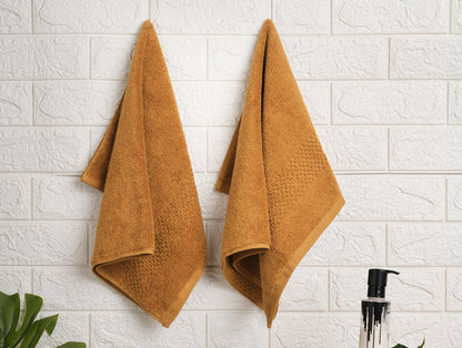 Spaces Maple Sugar - Light Brown 2 Piece 100% Cotton Hand Towel - Hygro