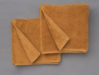 Spaces Maple Sugar - Light Brown 2 Piece 100% Cotton Hand Towel - Hygro