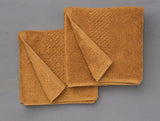 Spaces Maple Sugar - Light Brown 2 Piece 100% Cotton Hand Towel - Hygro
