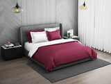 Spaces Solid Sangaria - 100% Cotton Double Duvet Cover - Hygro Dark Violet