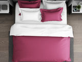 Spaces Solid Sangaria - 100% Cotton Double Duvet Cover - Hygro Dark Violet