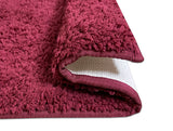 Spaces Anti Skid Claret-Dark Red Drylon Small Bath Mat - Day To Day Plus