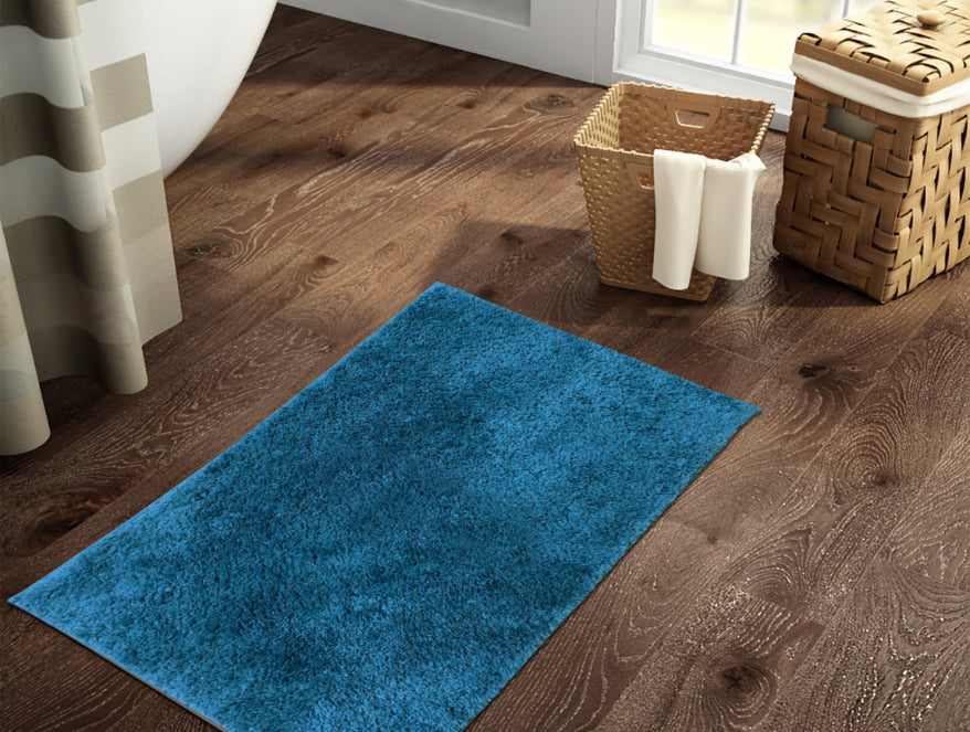 Spaces Anti Skid Claret-Dark Red Drylon Small Bath Mat - Day To Day Plus