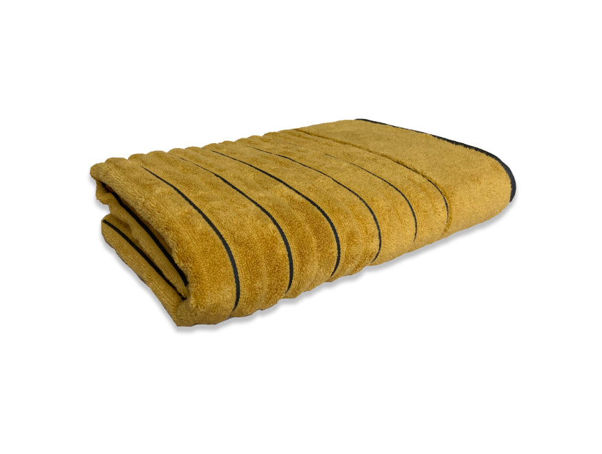 Spaces Mustard/Ash-Dark Yellow 1 Piece 100% Cotton Bath Towel