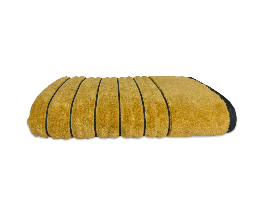 Spaces Mustard/Ash-Dark Yellow 1 Piece 100% Cotton Bath Towel