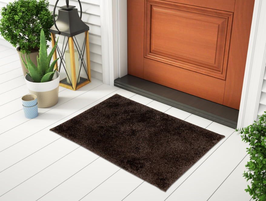 Spaces Luxury Cushlon Drylon Foot Mats Small - Dark Brown