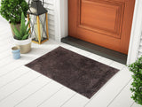 Spaces Plush Feel Chocolat Drylon e Large Foot Mat - Luxury Cushlon