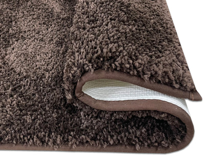 Spaces Plush Feel Chocolat Drylon e Large Foot Mat - Luxury Cushlon