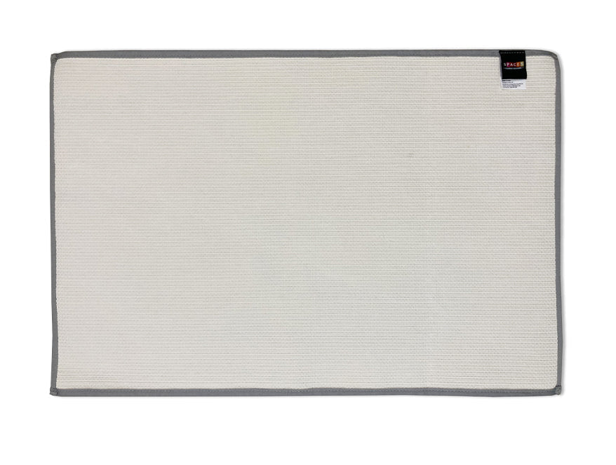Spaces Plush Feel Grey Drylon Large Bath Mat - Luxury Cushlon