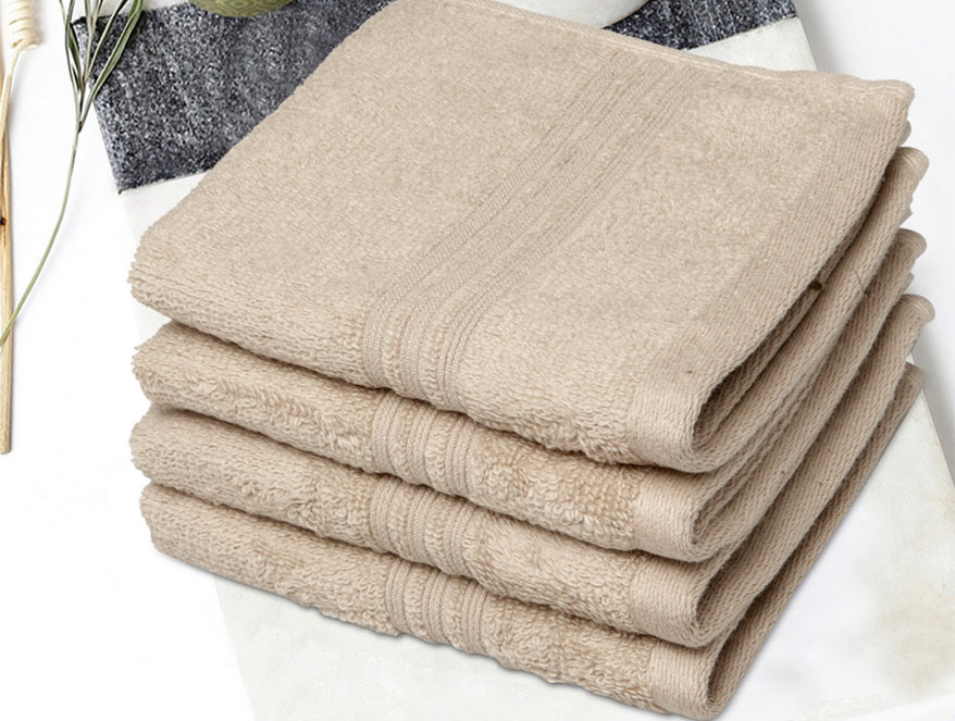 Spaces 4 Piece 100% Cotton Face Towel Set - Swift Dry