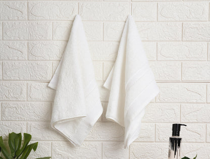 Spaces White 2 Piece Hygro Cotton Hand Towel - Hygro