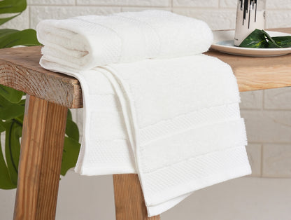 Spaces White 2 Piece Hygro Cotton Hand Towel - Hygro