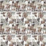 Spaces Geometric Dark Brown 100% Cotton Double Bedsheet by Atrium