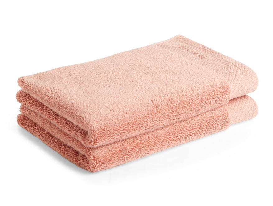 Spaces Rose Tan - Blush 2 Piece 100% Egyptian Cotton Hand Towel - Luxury