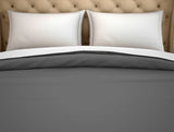 Spaces Hygro Solid Grey Hygro Cotton Double Duvet Cover