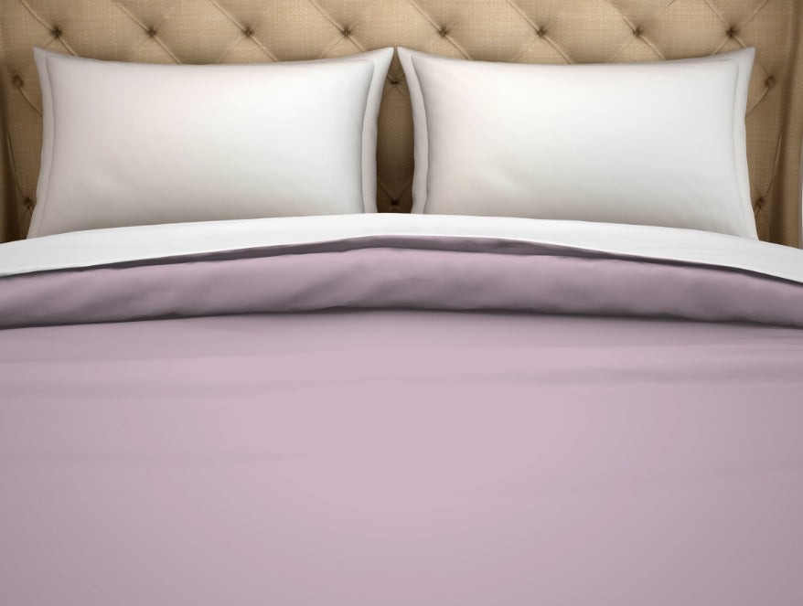 Spaces Solid Lilac - Light Violet Hygro Cotton Double Duvet Cover - Hygro