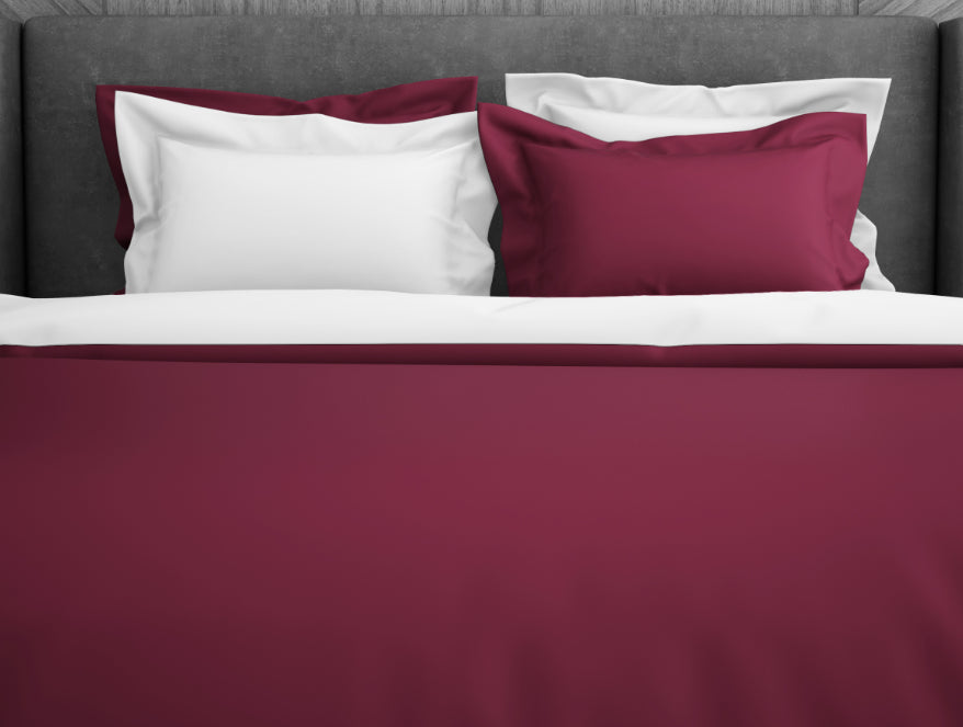 Spaces Solid Sangaria - Dark Violet Hygro Cotton Double Duvet Cover