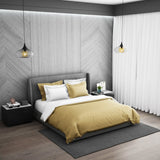 Spaces Solid Champagne Gold - Gold Hygro Cotton Double Duvet Cover - Hygro