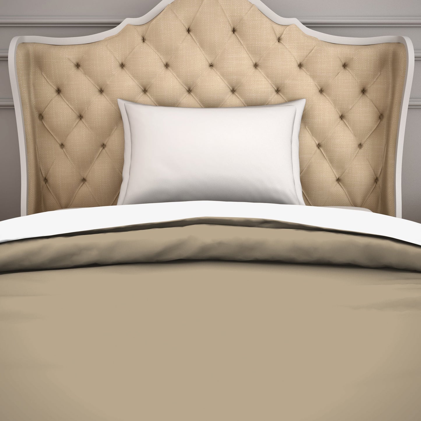 Spaces Hygro Solid Taupe-Brown Cotton Single Duvet Cover