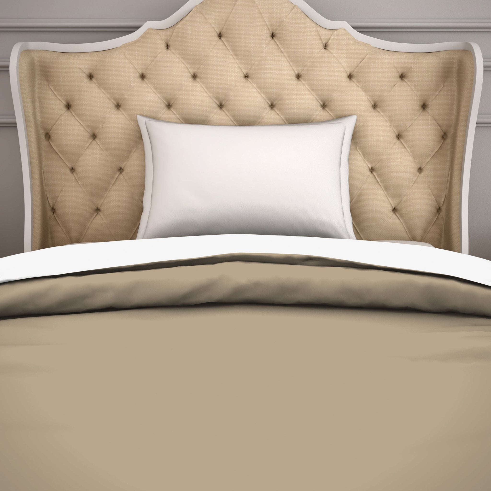 Spaces Hygro Solid Taupe-Brown Cotton Single Duvet Cover