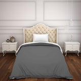 Spaces Hygro Solid Grey Hygro Cotton Single Duvet Cover