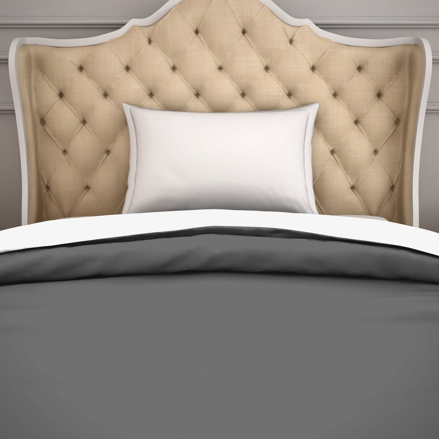 Spaces Hygro Solid Grey Hygro Cotton Single Duvet Cover