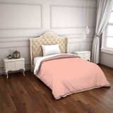 Spaces Solid Coral - Coral Hygro Cotton Single Duvet Cover - Hygro