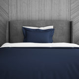 Spaces Solid Midnight Blue - Dark Blue Hygro Cotton Shell Single Quilt / AC Comforter - Hygro
