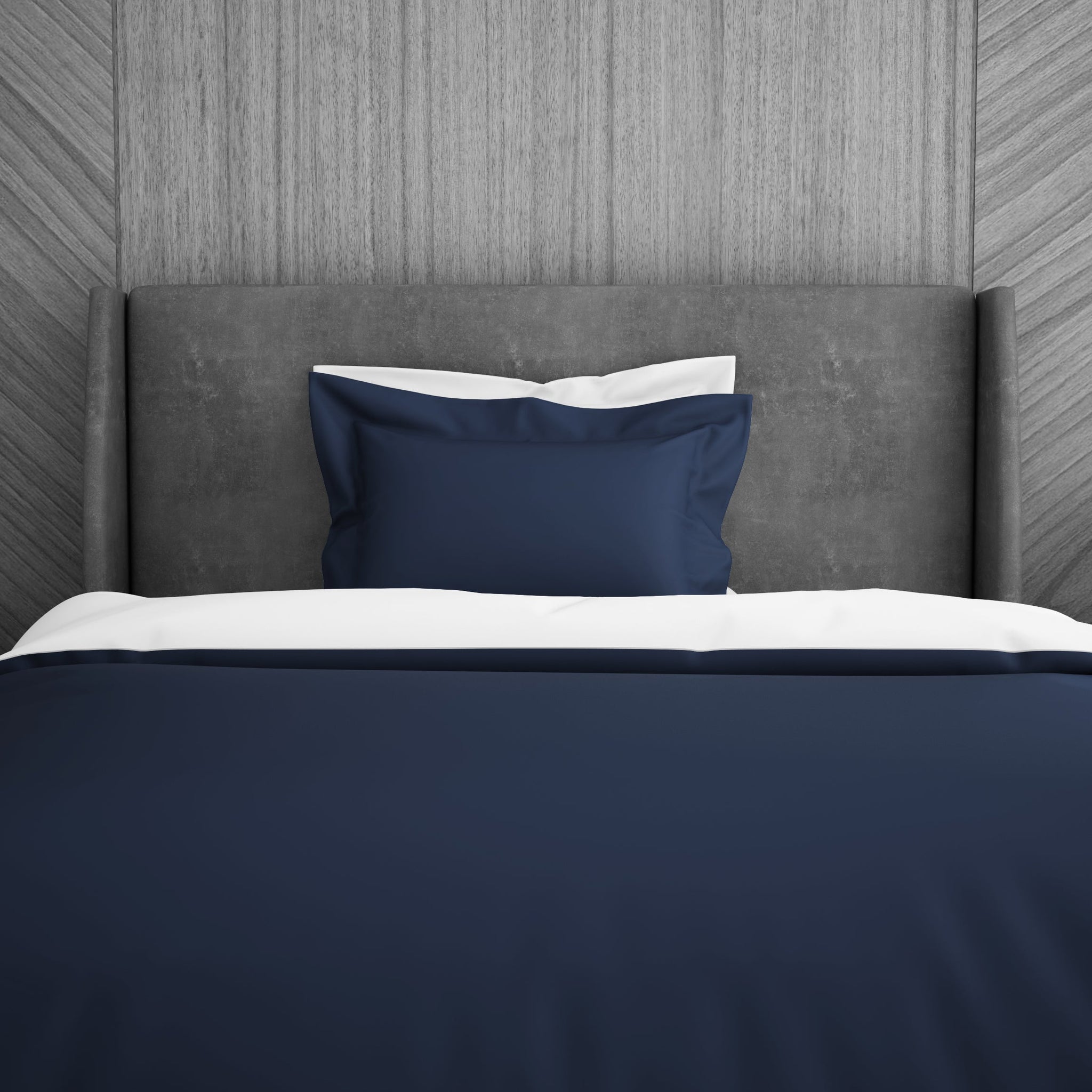 Spaces Solid Midnight Blue - Dark Blue Hygro Cotton Shell Single Quilt / AC Comforter - Hygro