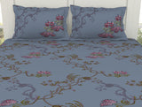 Spaces Floral Thistle - Light Voilet 100% Cotton King Size Bedsheet - Lattice