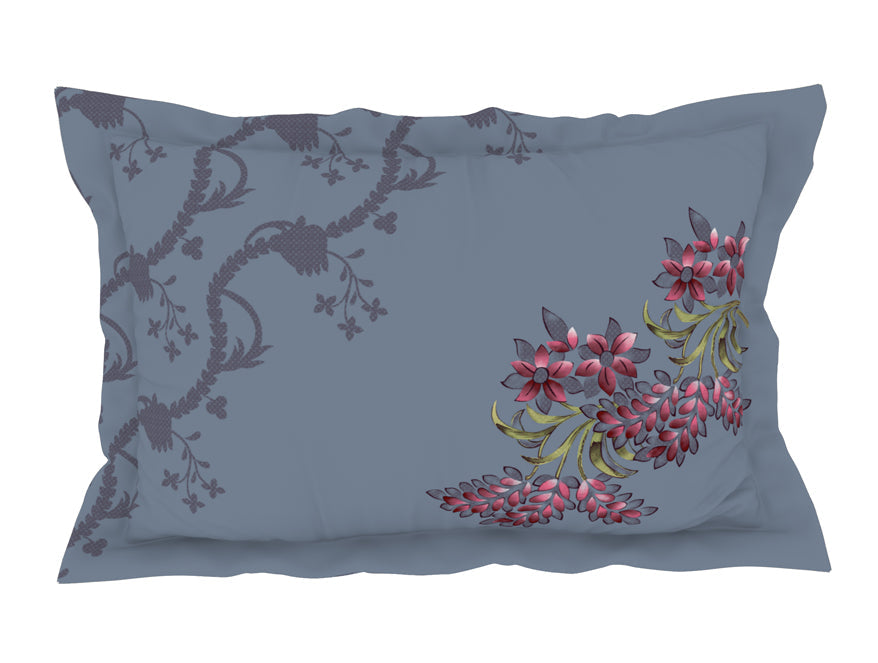 Spaces Floral Thistle - Light Voilet 100% Cotton King Size Bedsheet - Lattice