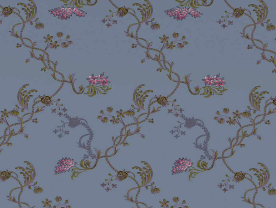 Spaces Floral Thistle - Light Voilet 100% Cotton King Size Bedsheet - Lattice