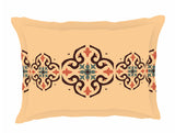 Spaces Geometric Creampuff - Light Orange 100% Cotton Double Bedsheet - Aurum