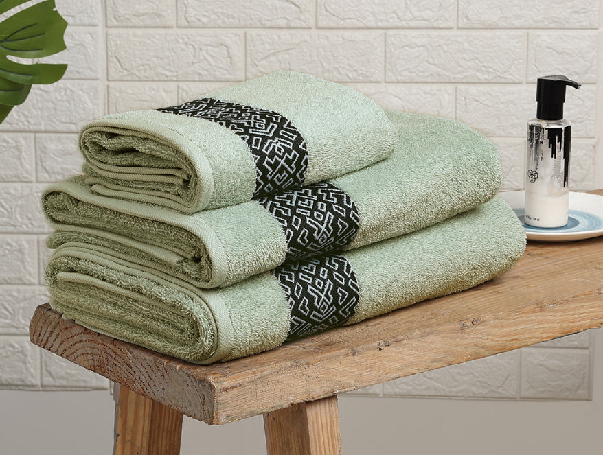Spaces Aurum 3 Piece 100% Cotton Towel Combo Set