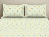 Spaces Essentials 100% Cotton Fitted Bedsheet - Ditsy Light Yellow