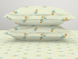 Spaces Essentials 100% Cotton Fitted Bedsheet - Ditsy Light Yellow